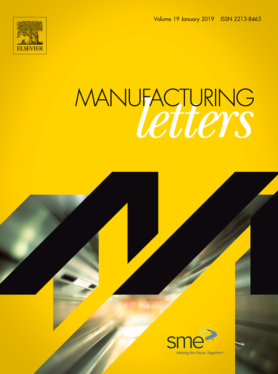 Go to journal home page - Manufacturing Letters